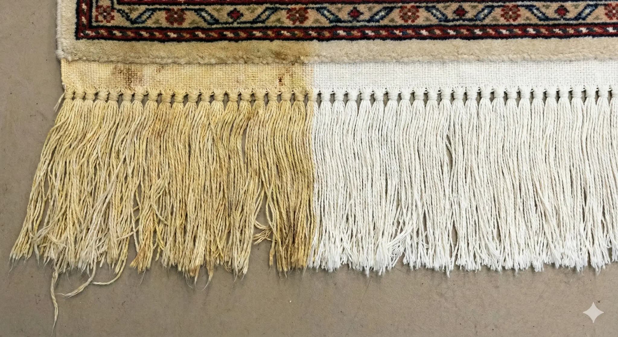 Halı Saçağı (Püskül) Temizliği ve Beyazlatma: Çamaşır Suyu Kullanmayın! - Özmer Halı Yıkama Blog